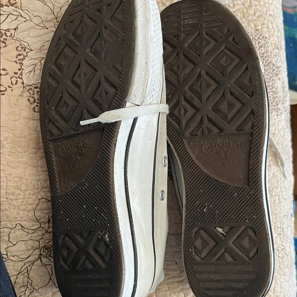 Converse White Low-Top Platform Sneakers Size 7.5 - Picture 9 of 9